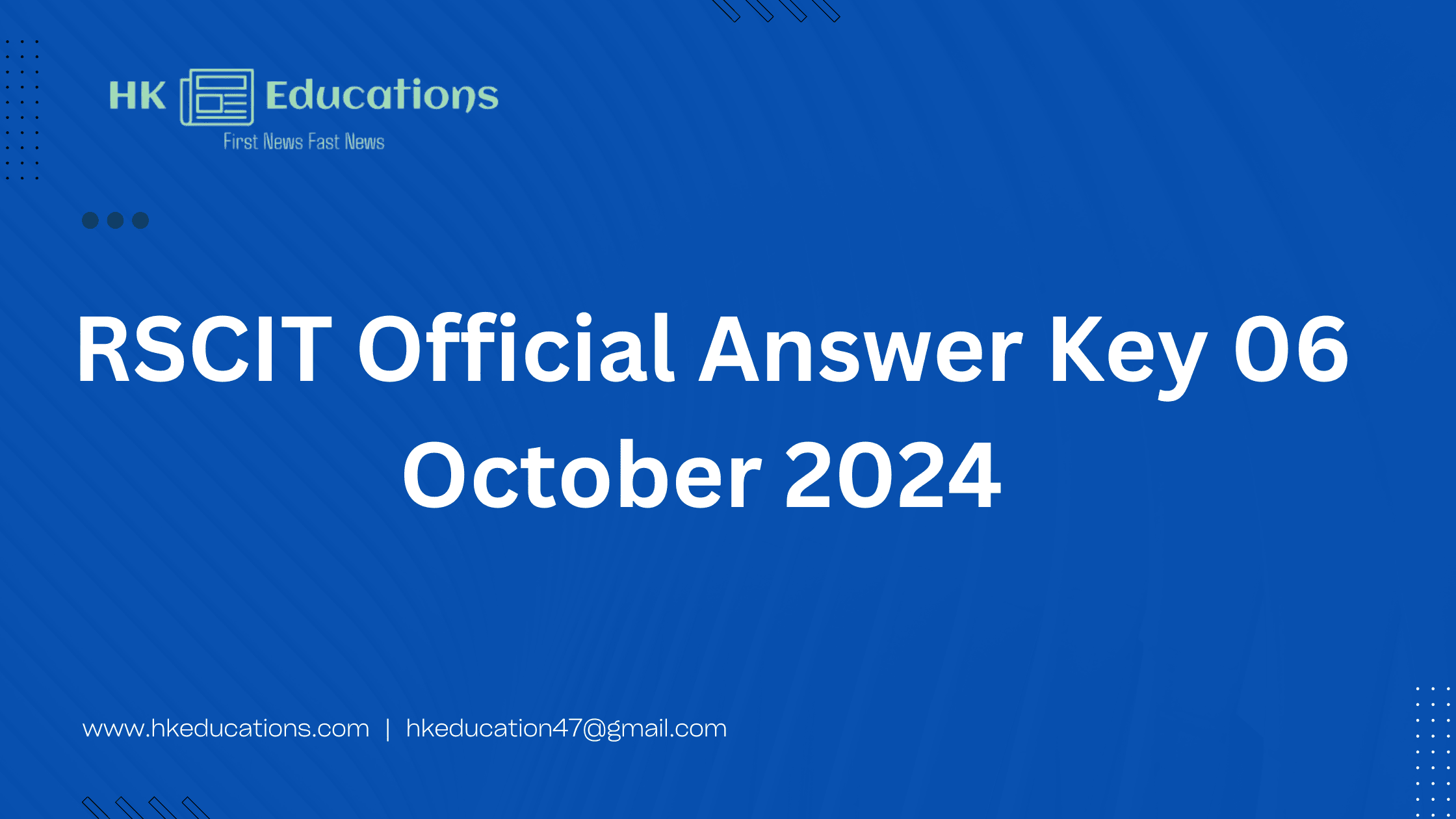 RSCIT Official Answer Key 06 October 2024